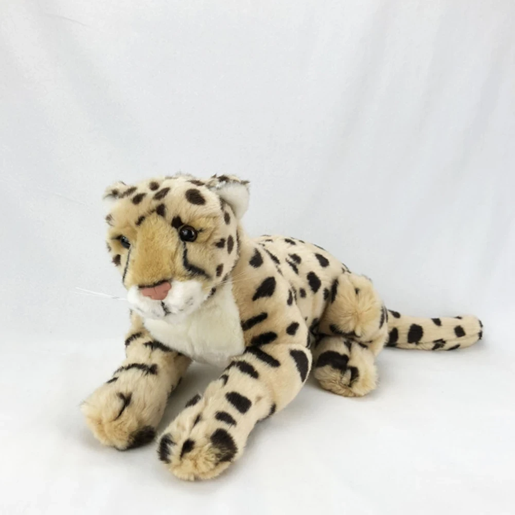 Lifelike plush cheetah panther toy