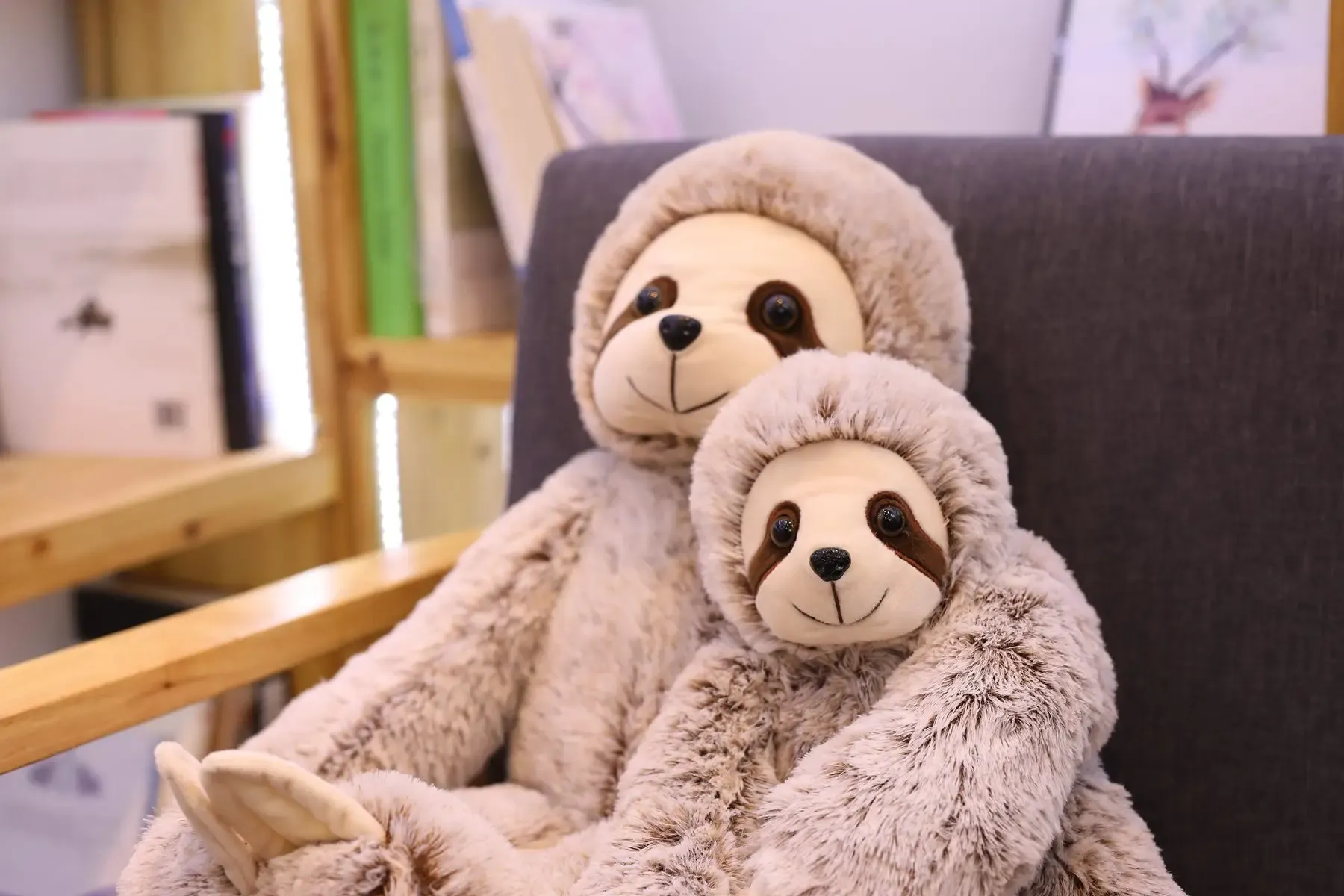 Lifelike sloth doll for gifting