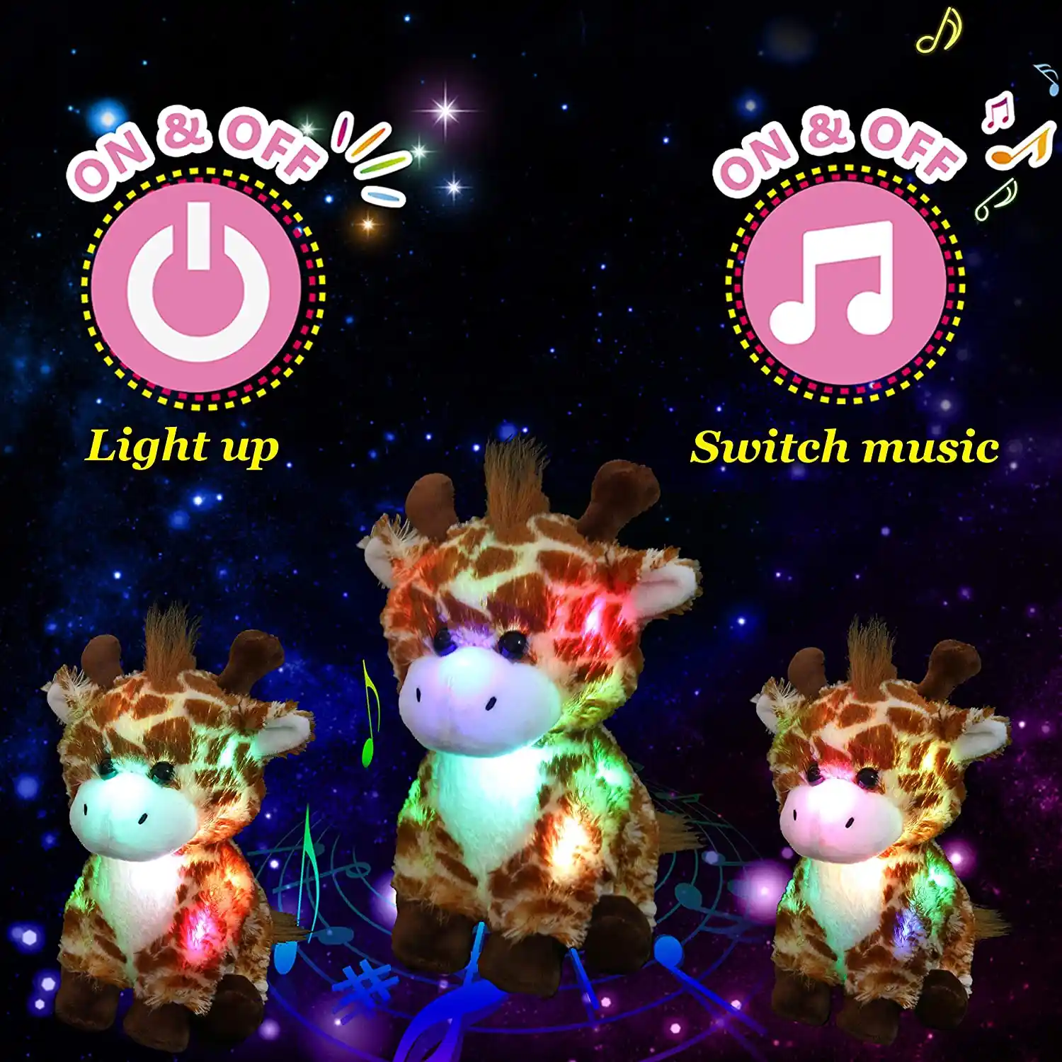 Musical giraffe stuffed animal