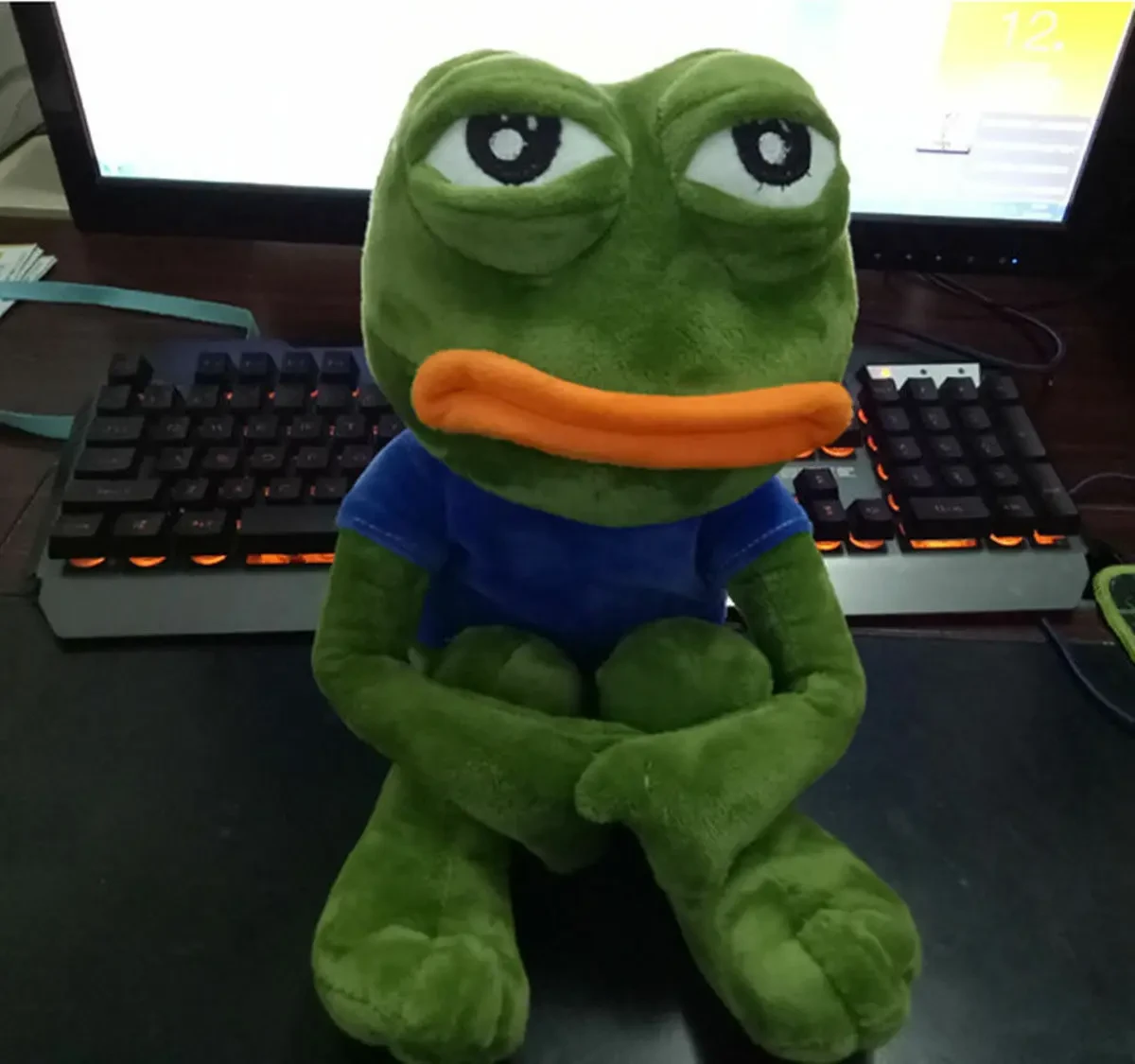 PEPE sad frog plush doll