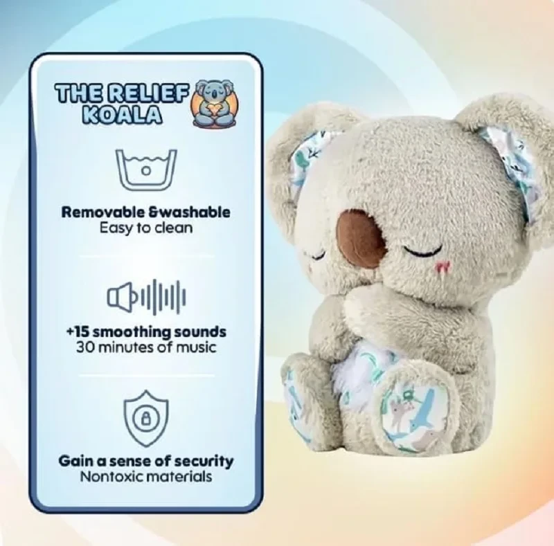 Portable calming koala toy for babies