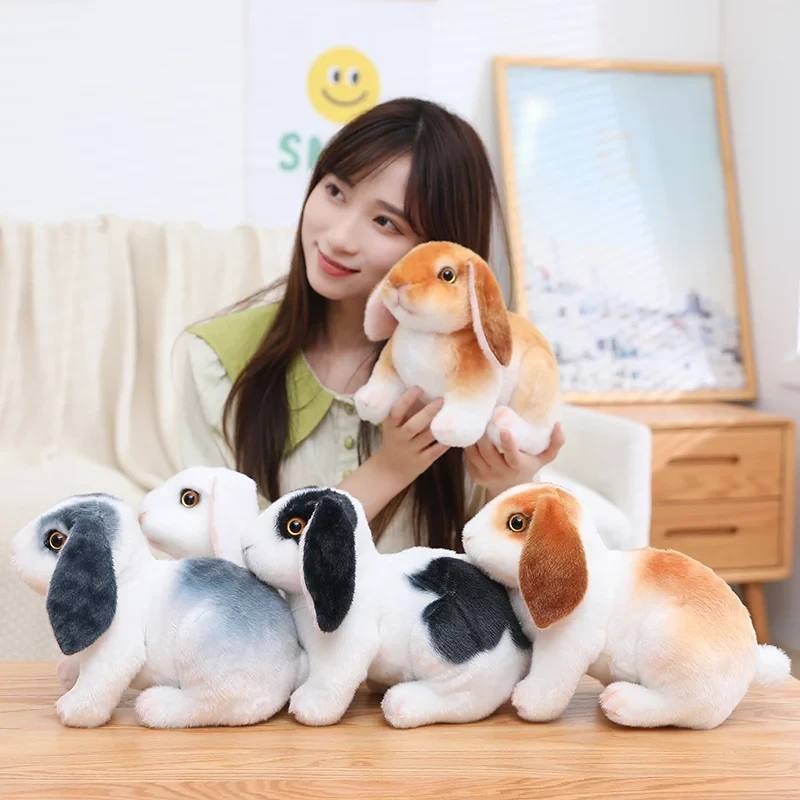 Realistic bunny plush toy 1