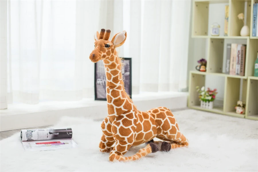 Realistic giraffe room decor