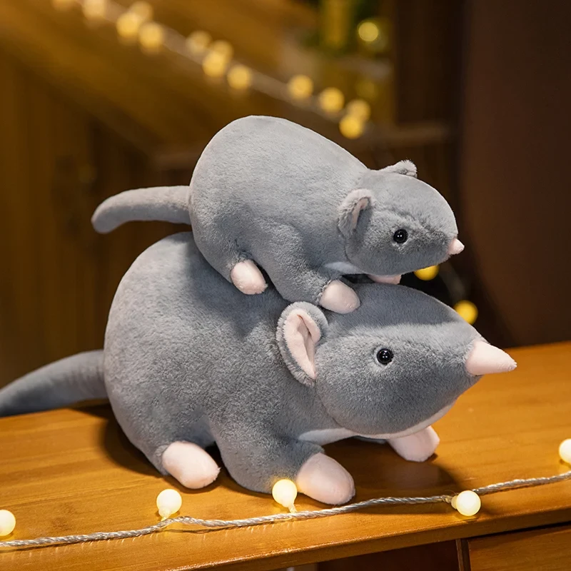 Realistic plush mouse decoration