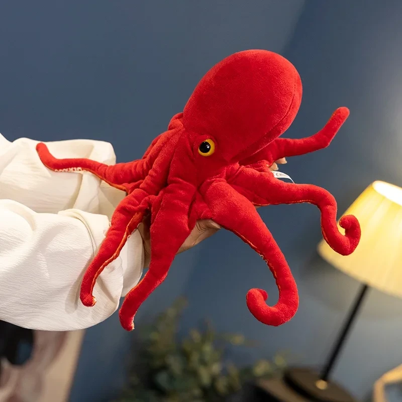 Red octopus stuffed animal for kids