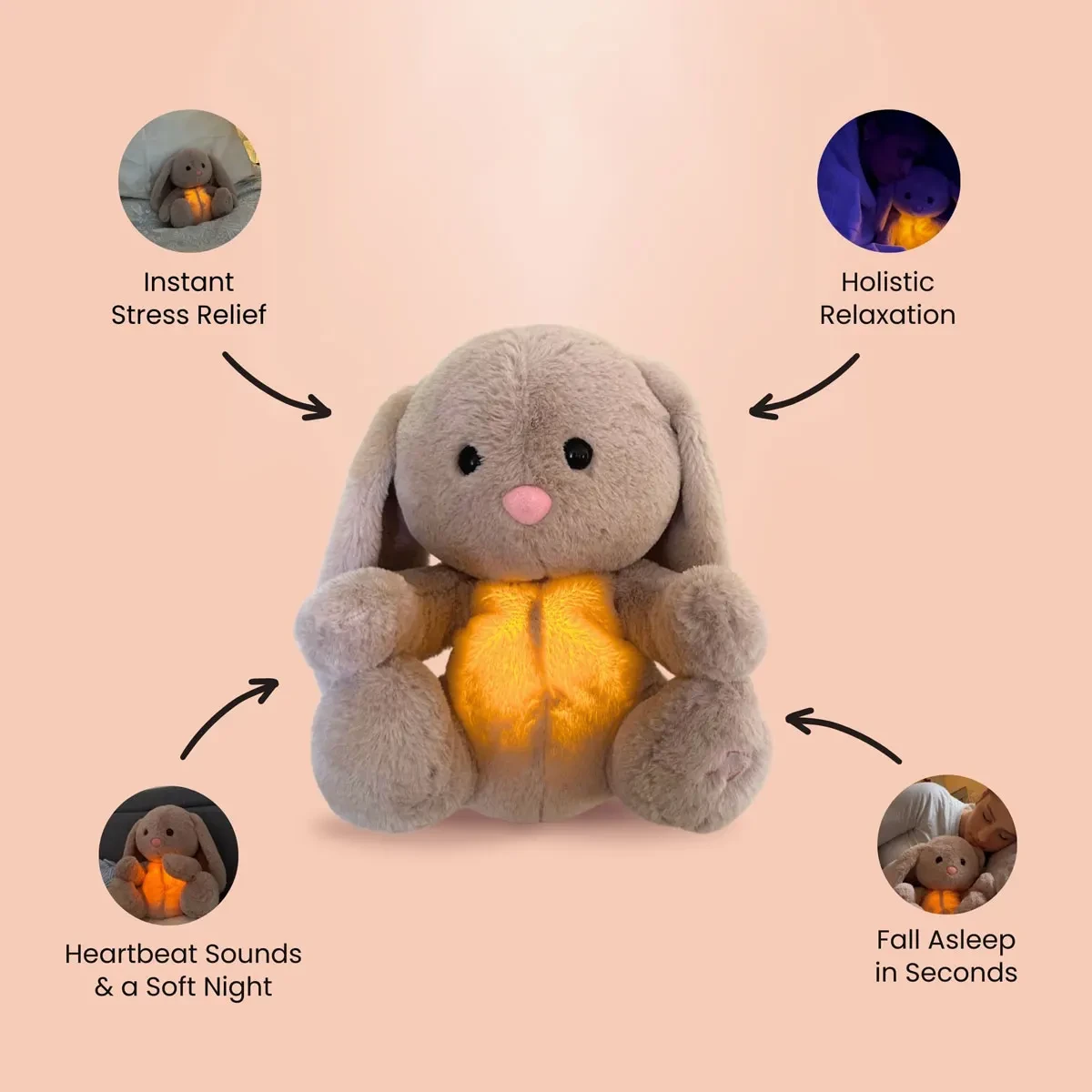 Rhythmic breathing baby comfort toy