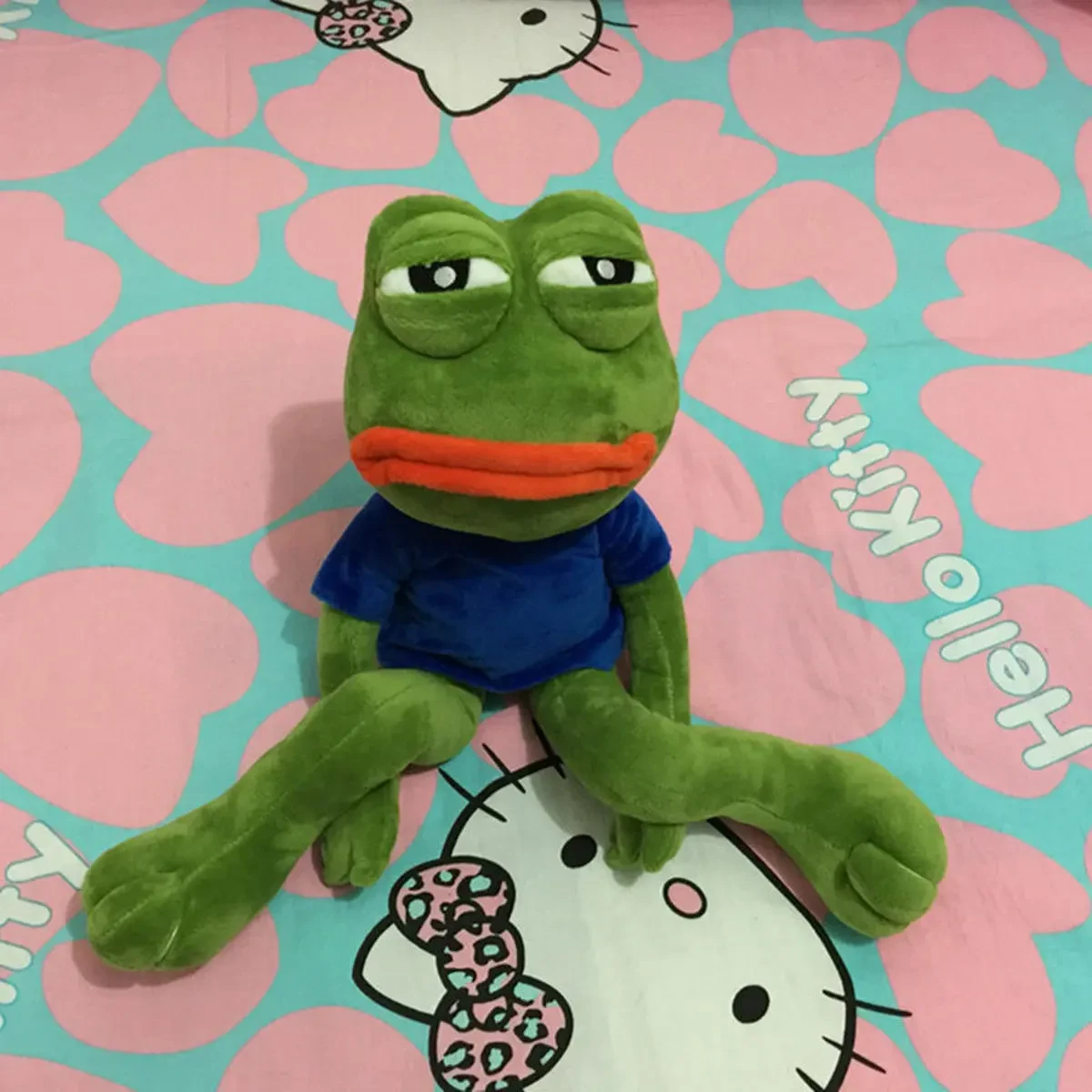 Sad frog plush toy for kids