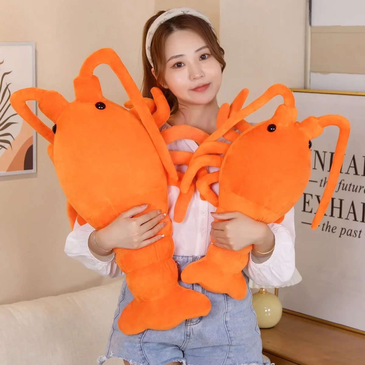 Soft Red Lobster Plush Pillow