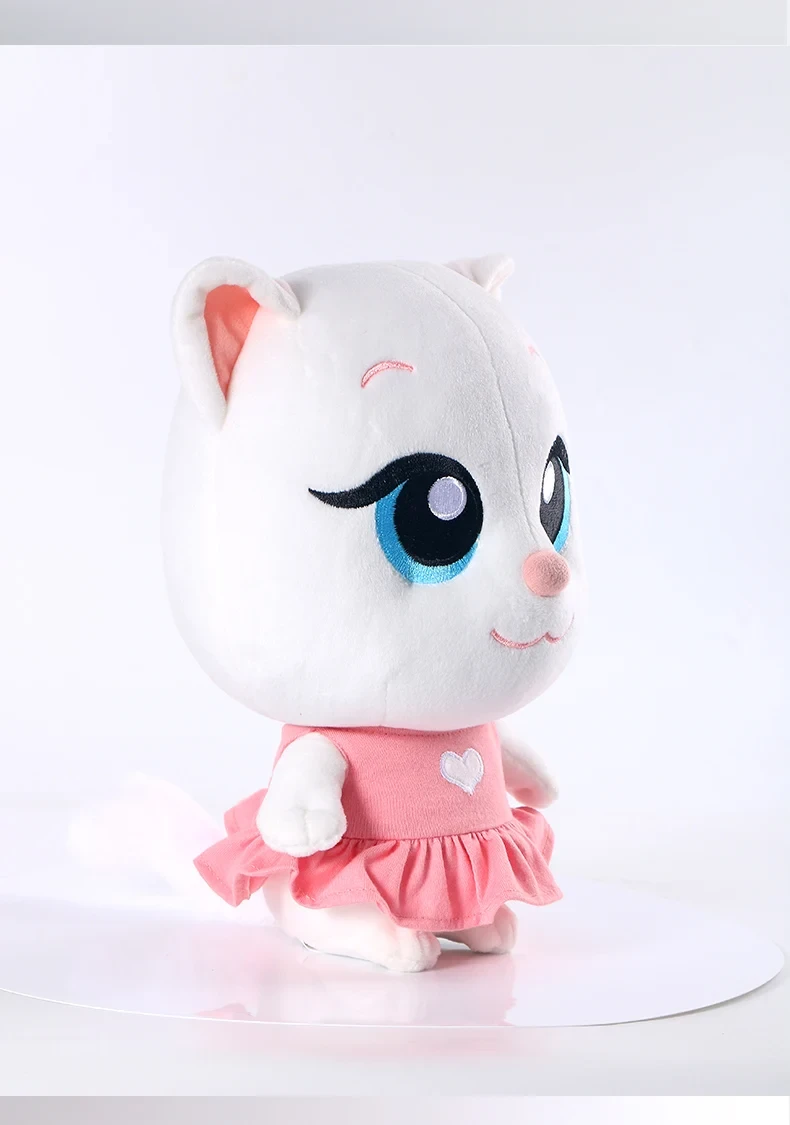 Soft ginger cat plush toy for toddlers