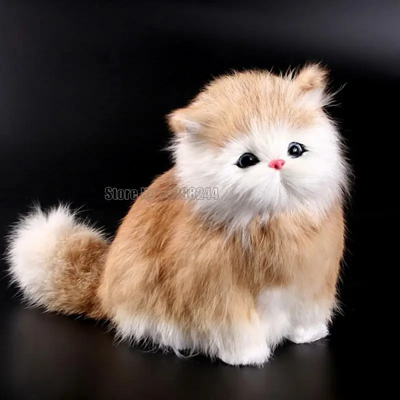 Soft plush meowing cat decoration