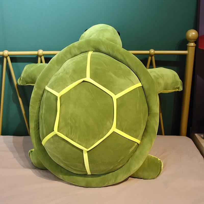 Soft plush sea turtle pillow