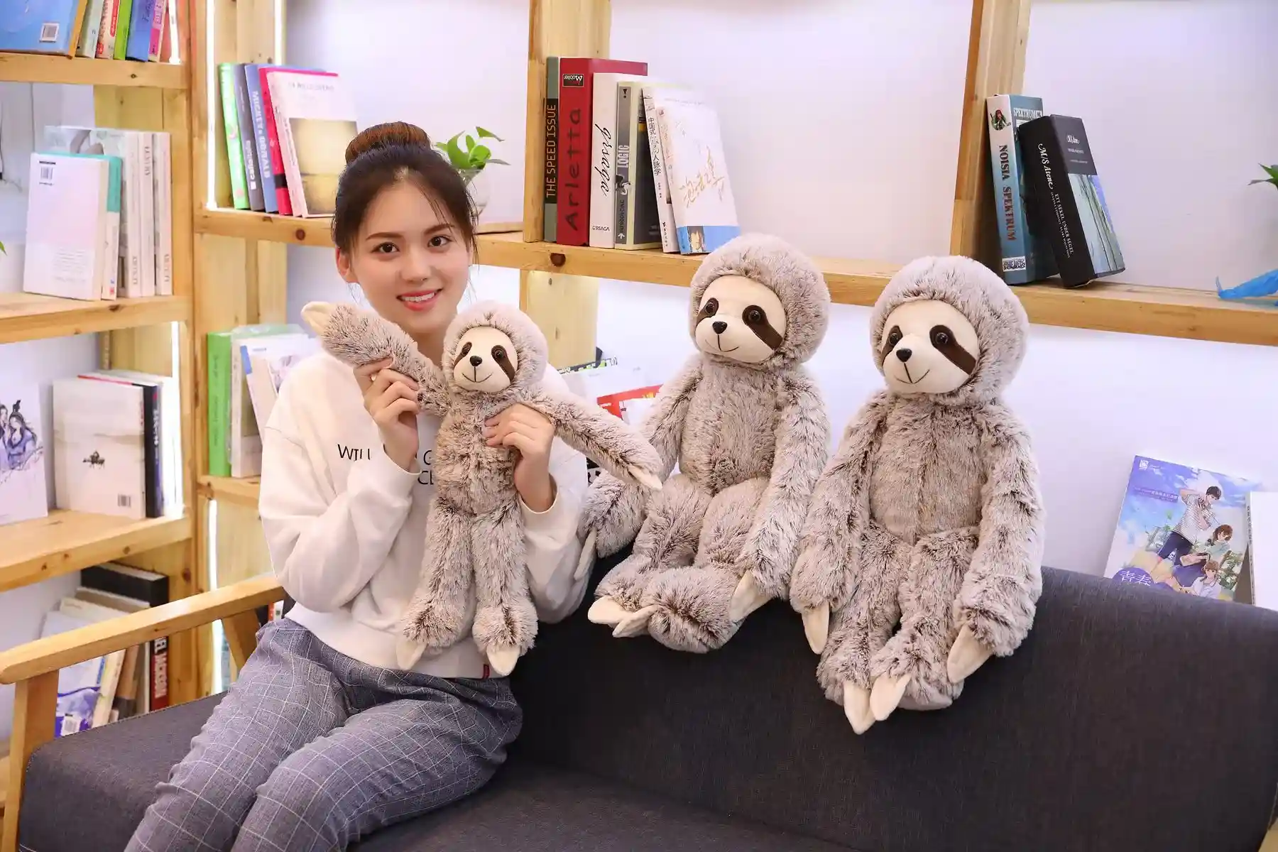 Soft plush sloth baby toy