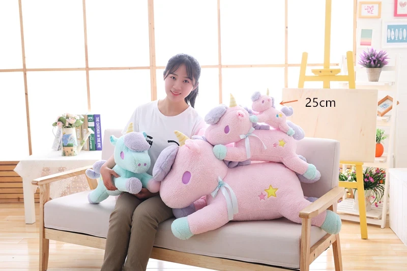 Soft plush unicorn doll for infants