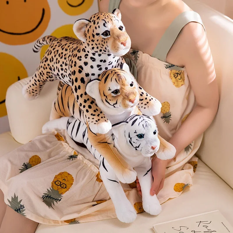 Soft realistic tiger leopard plush toy