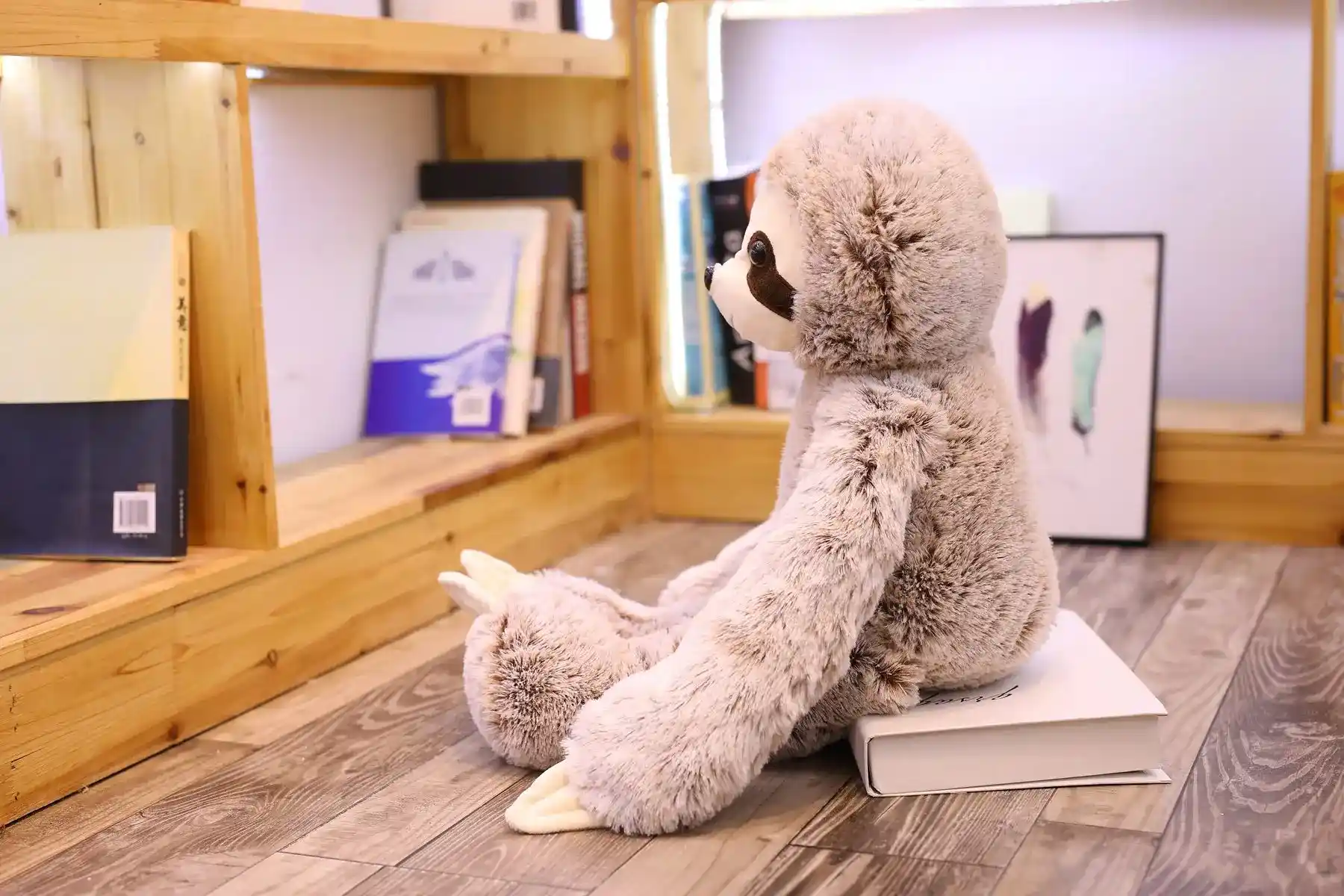 Soft sloth toy for playtime