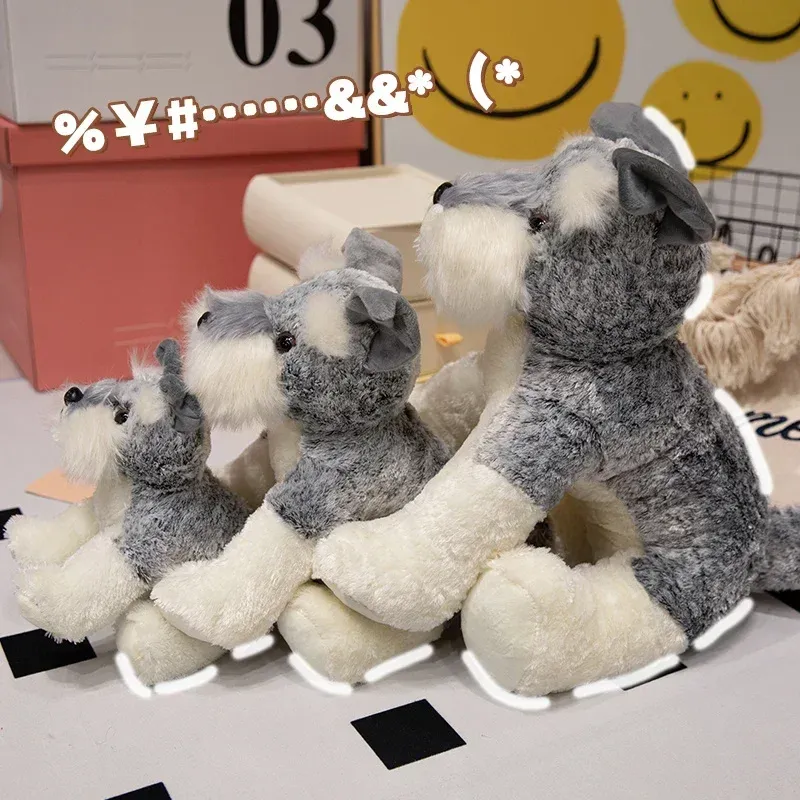 Soft stuffed Schnauzer dog toy for kids