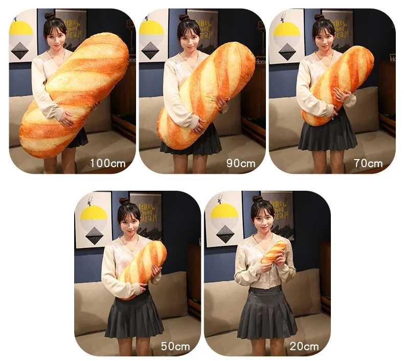 Stuffed food baguette toy