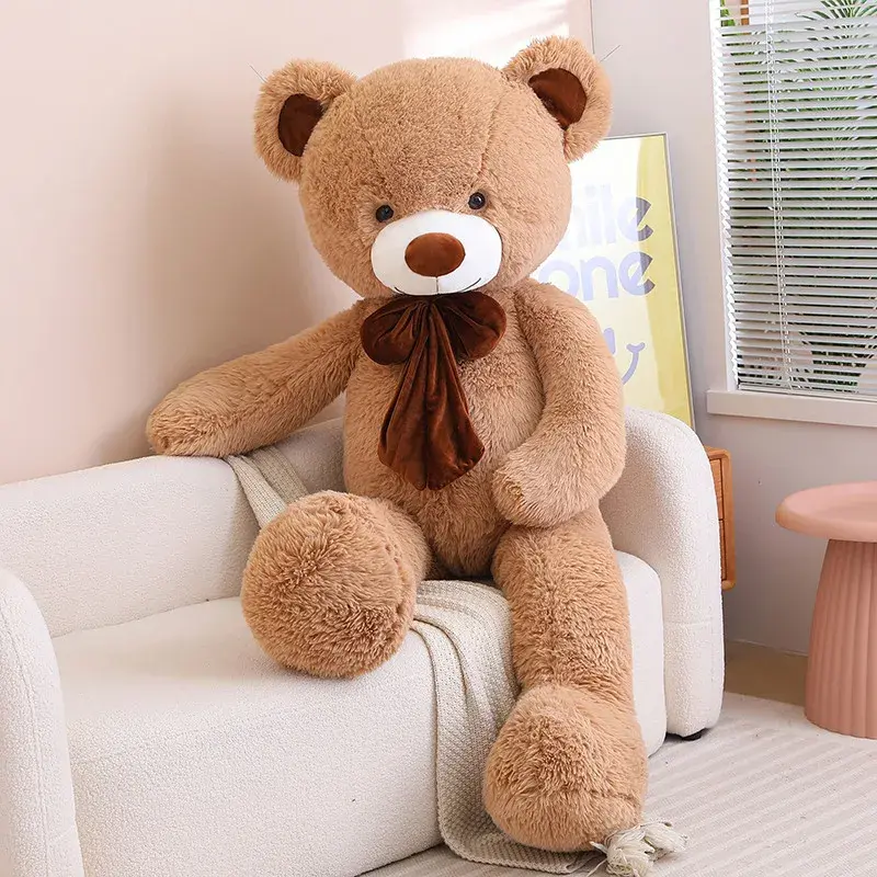 Teddy bear with bowknot plush toy