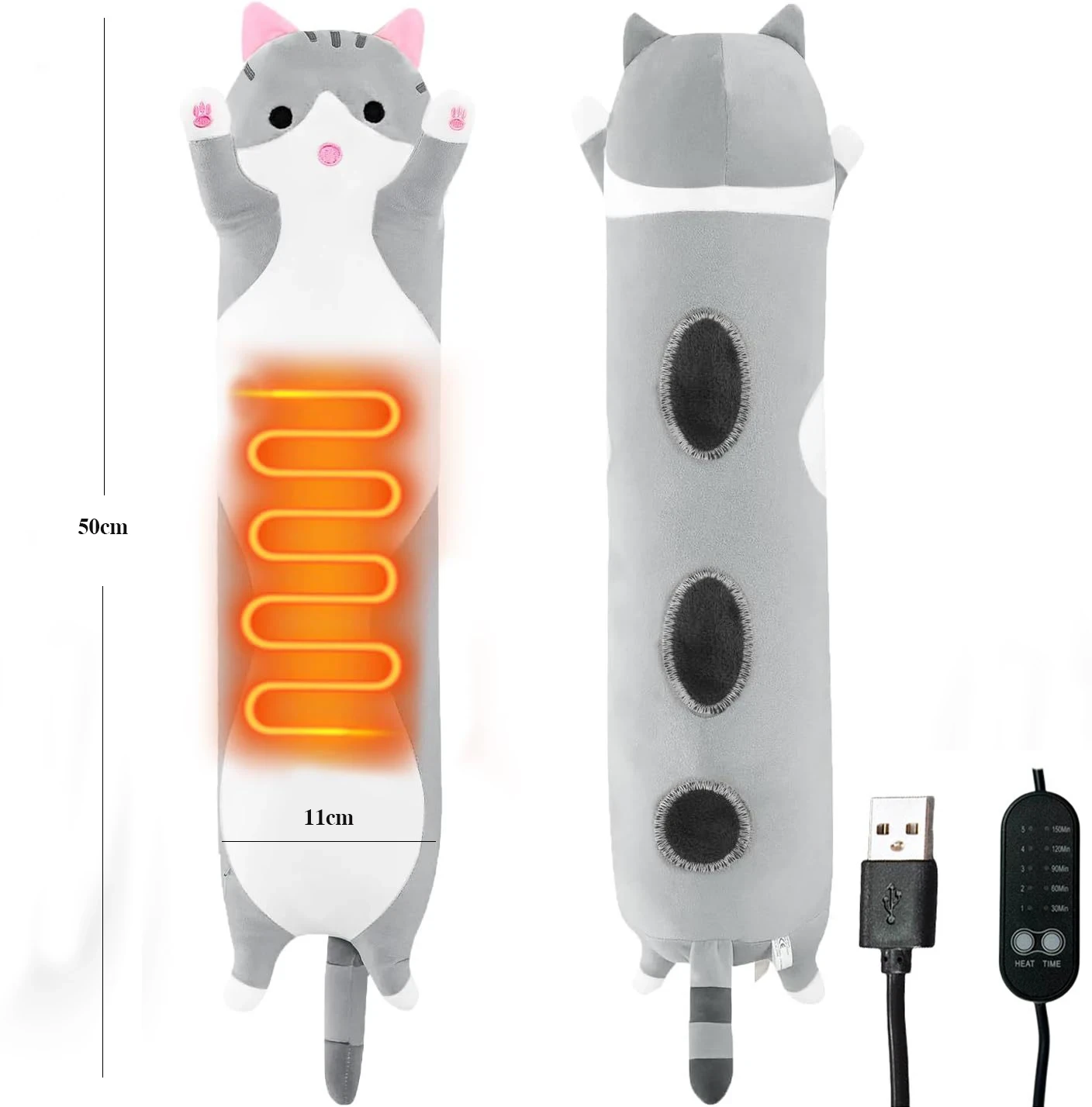 USB heated cat plush pad