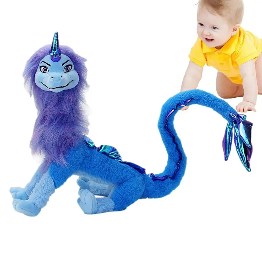 Vivid dragon toy with plush fabric