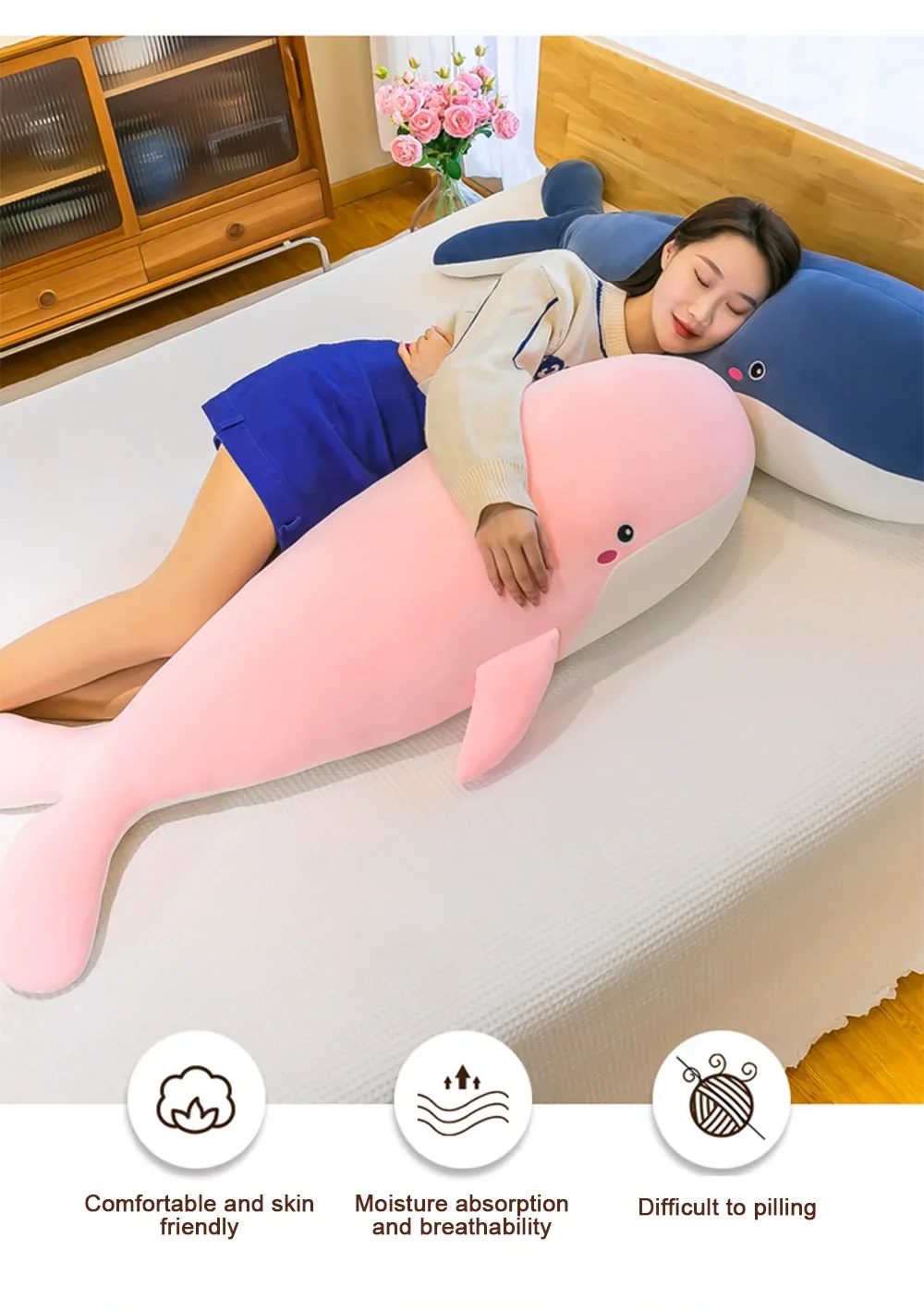 large cuddly whale stuffed animal