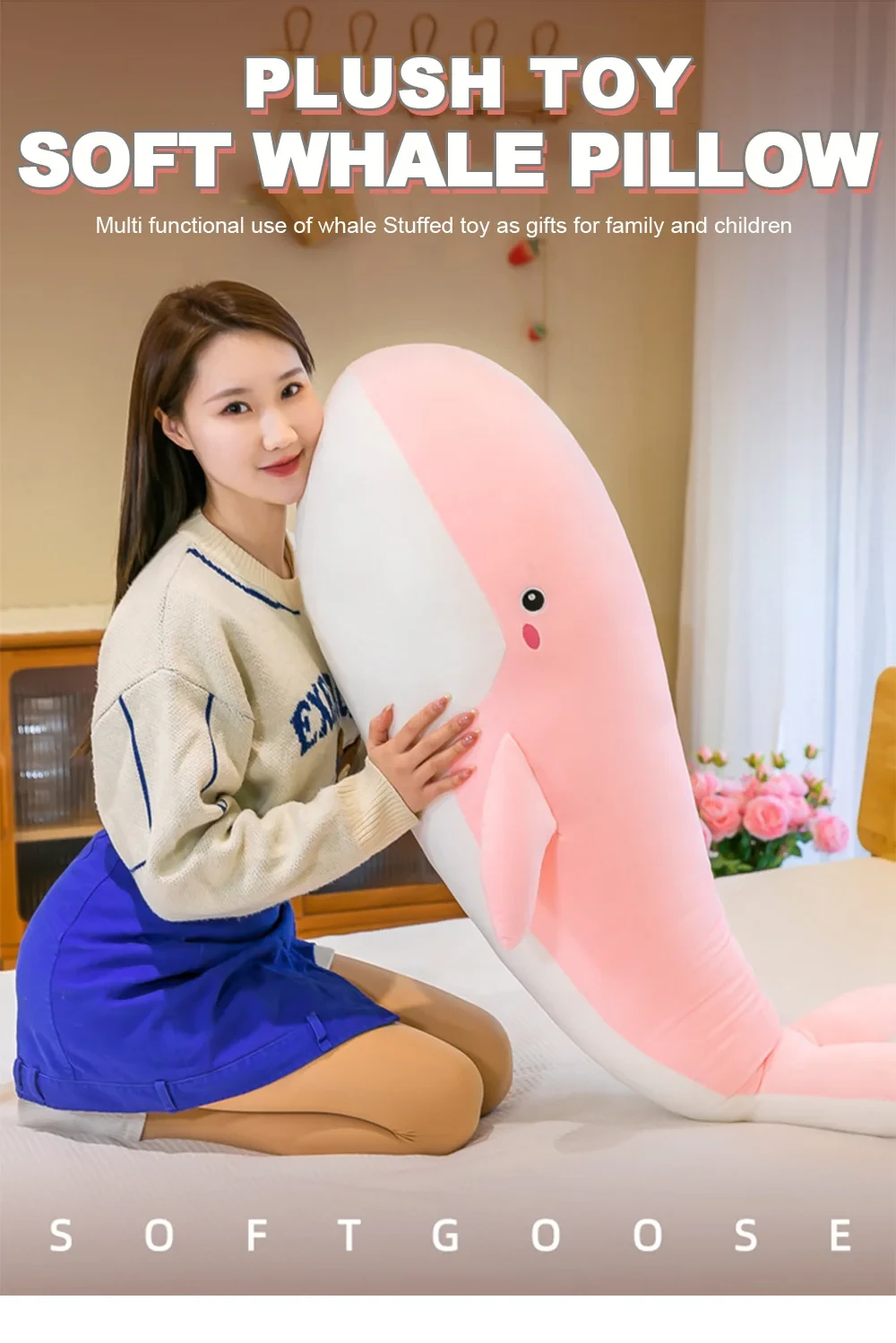 plush whale gift for children