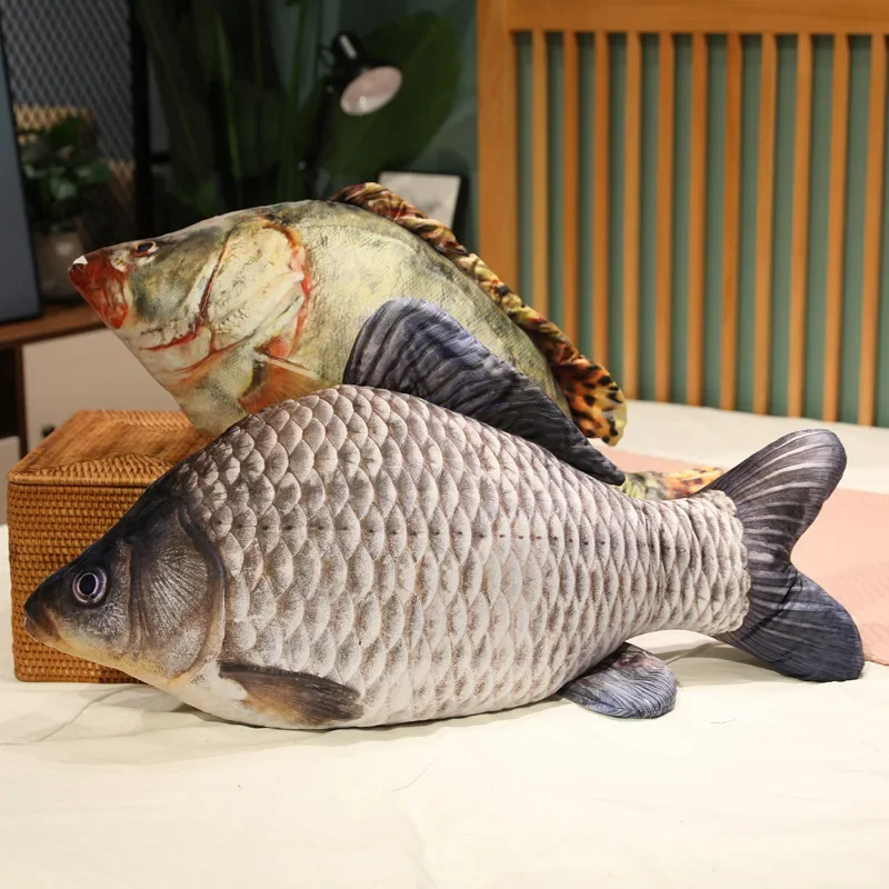 realistic fish plush pillow