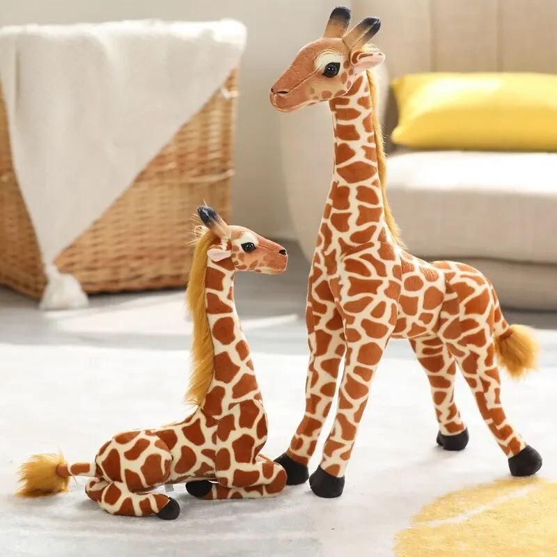 realistic plush giraffe animal doll