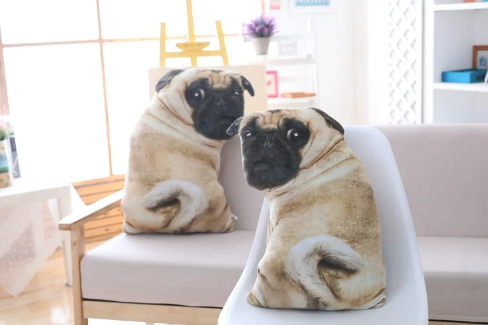 realistic stuffed pug toy for kids