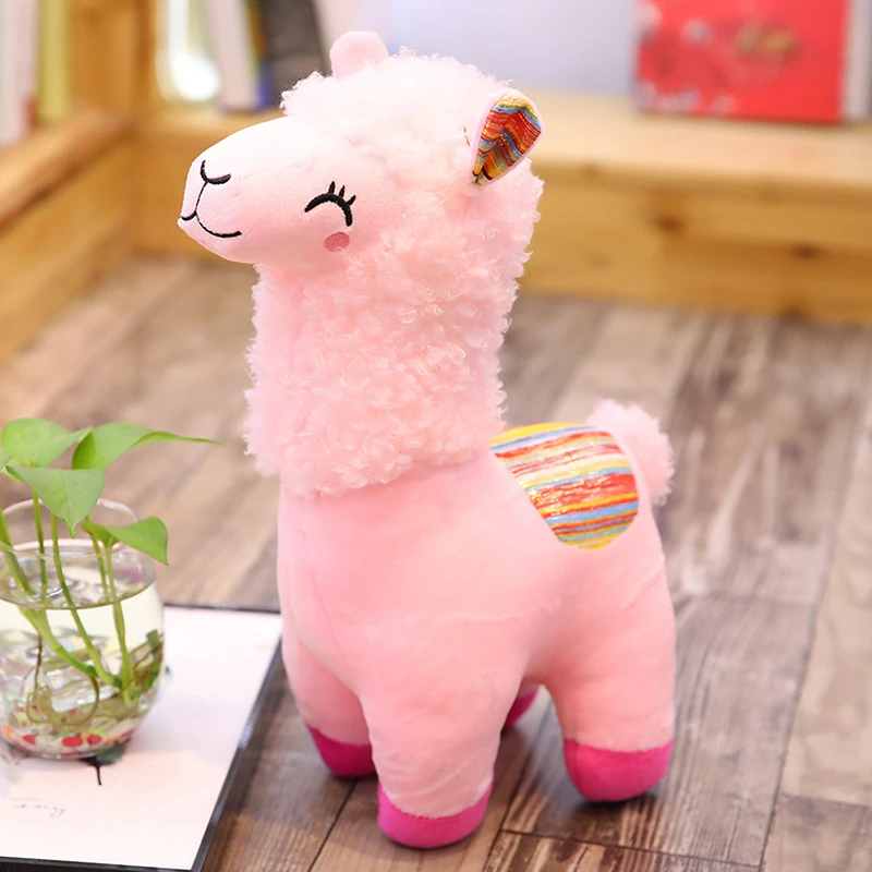 soft stuffed alpaca toy for kids